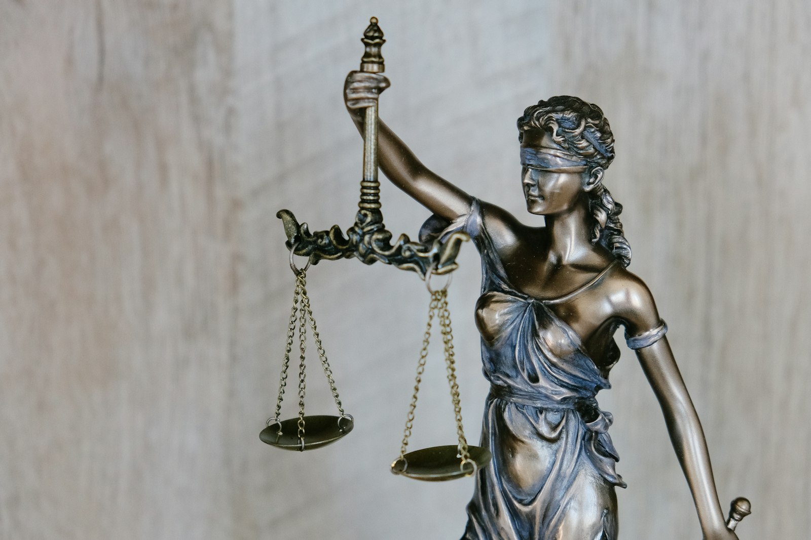Statue of Lady Justice holding her scales